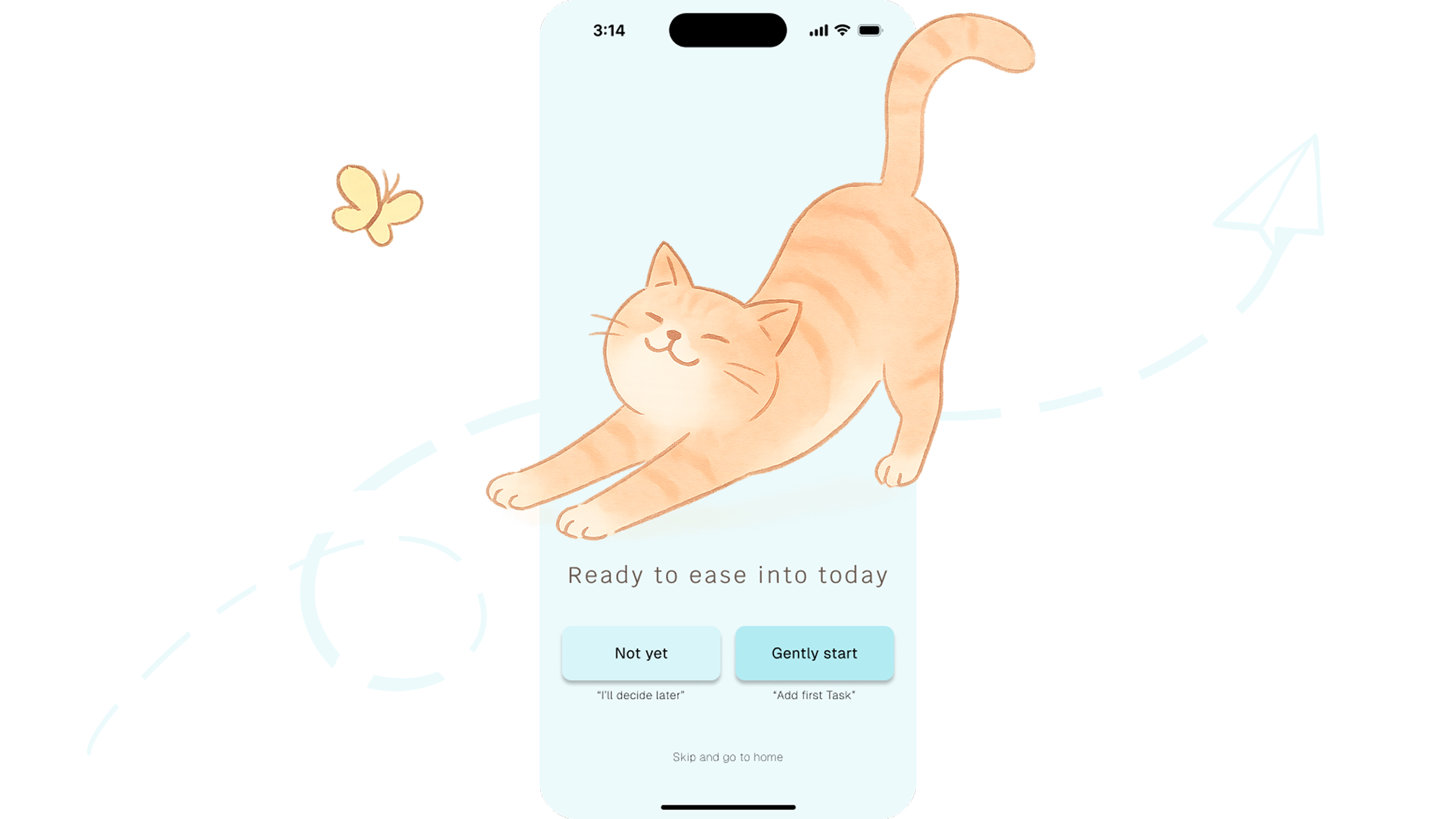 Little Wins Thumbnail showing the homepage and illustrations of paper airplane